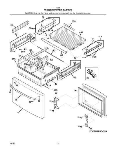 FREEZER DRAWER, BASKETS