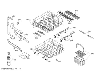 Baskets & Wheels, Spray Arms (0600-8100)