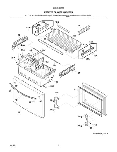 FREEZER DRAWER, BASKETS