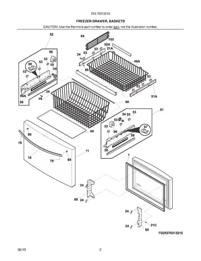 FREEZER DRAWER, BASKETS