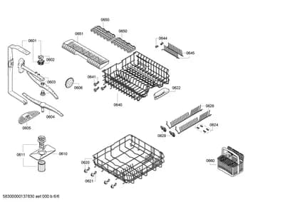 Baskets & Wheels, Spray Arms (0601-0660)