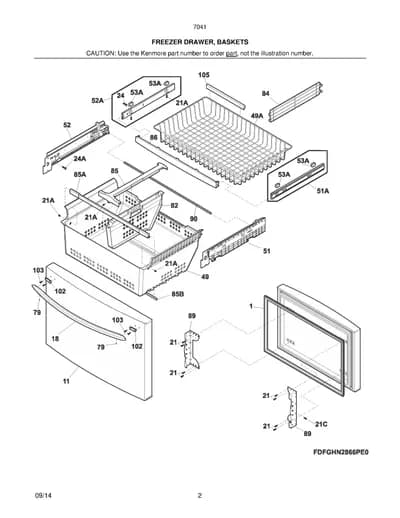 FREEZER DRAWER, BASKETS