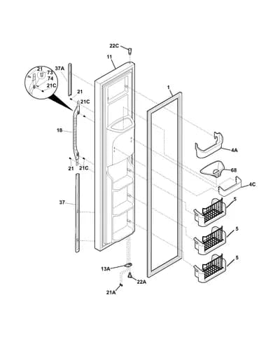 FREEZER DOOR