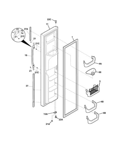 FREEZER DOOR