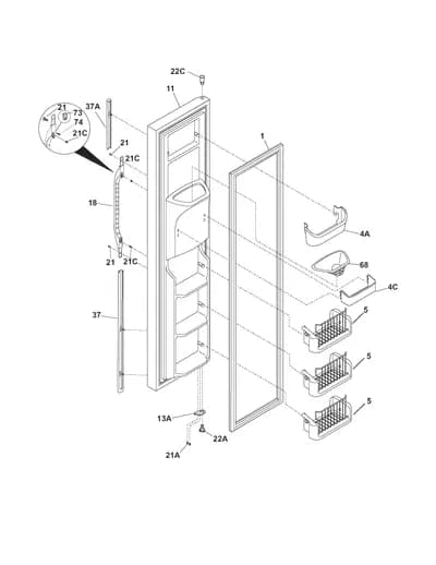 FREEZER DOOR