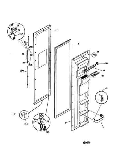 FREEZER DOOR