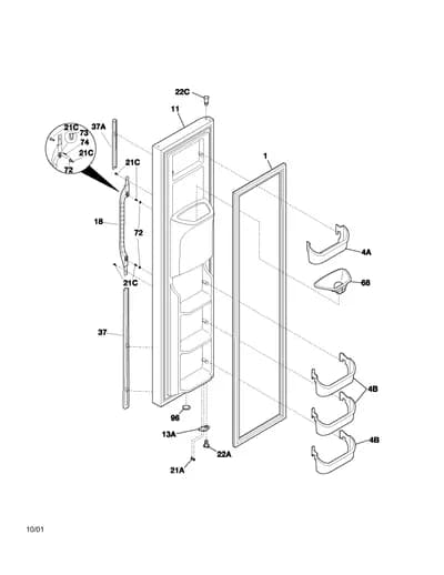 FREEZER DOOR