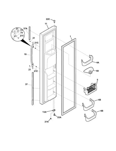 FREEZER DOOR