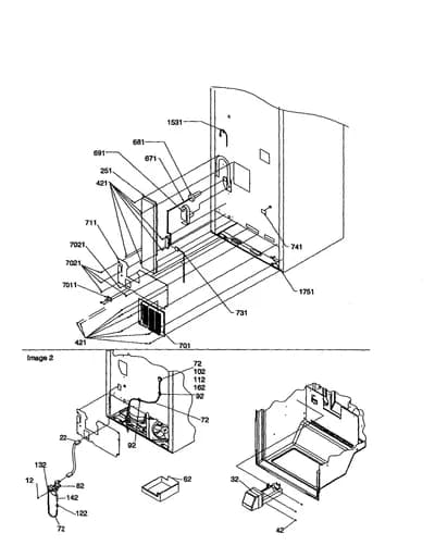 CABINET BACK AND WATER VALVE