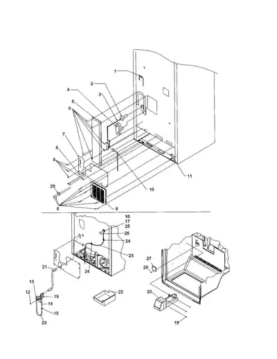 CABINET BACK/WATER VALVE