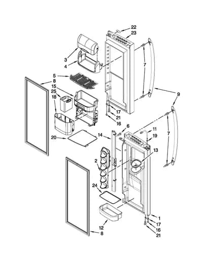 REFRIGERATOR DOOR PARTS