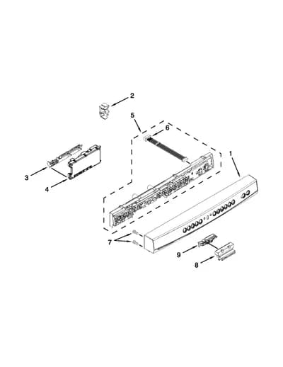 CONTROL PANEL AND LATCH PARTS