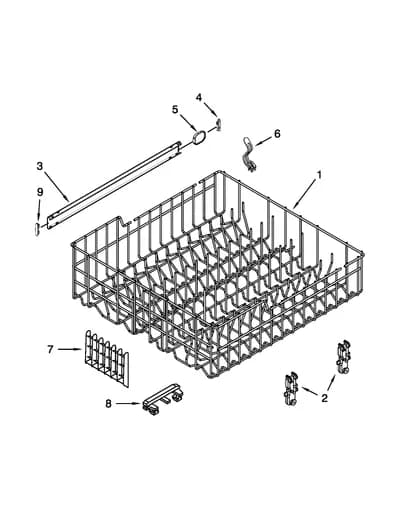 UPPER RACK AND TRACK PARTS
