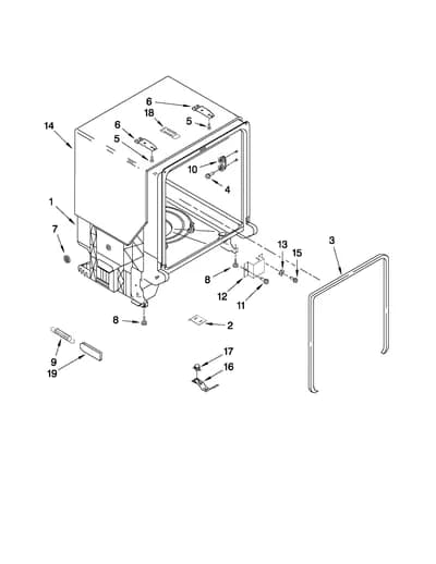 TUB AND FRAME PARTS
