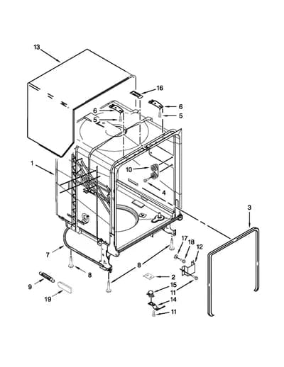 TUB AND FRAME PARTS