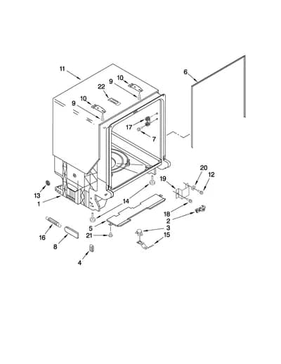 TUB AND FRAME PARTS