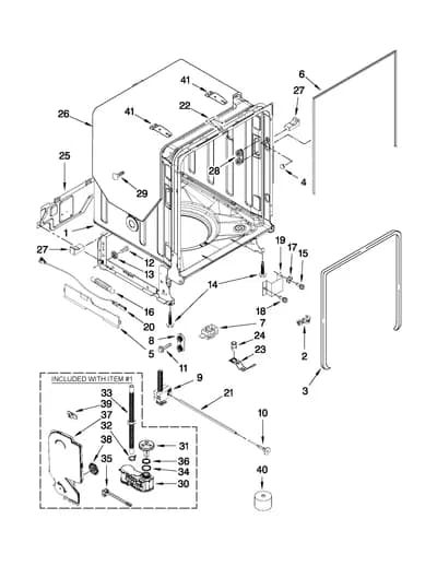 TUB AND FRAME PARTS