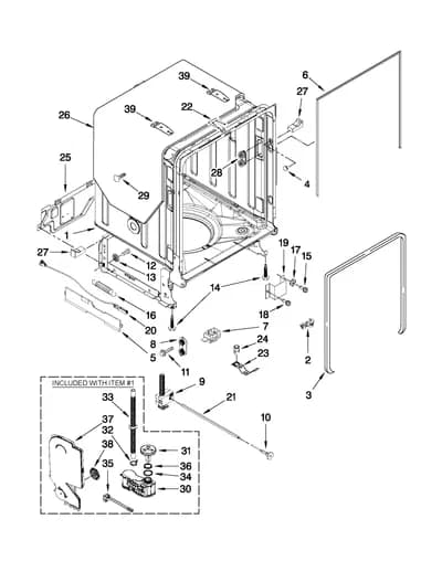TUB AND FRAME PARTS