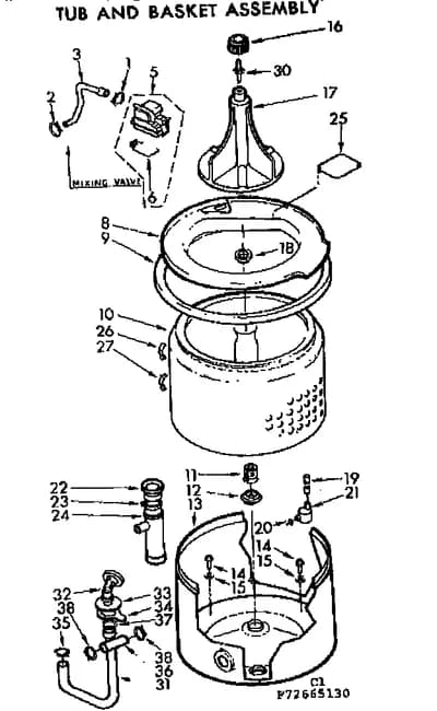 TUB AND BASKET ASSEMBLY