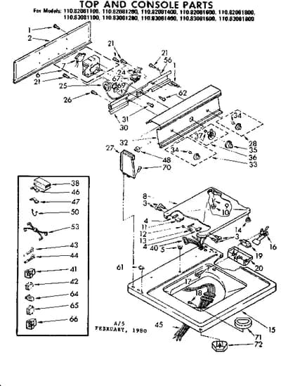 TOP AND CONSOLE PARTS