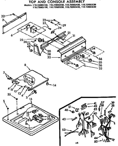 TOP AND CONSOLE ASSEMBLY