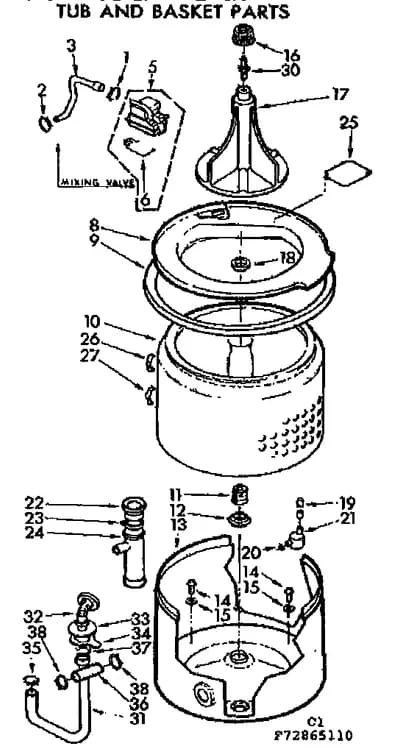 TUB AND BASKET PARTS