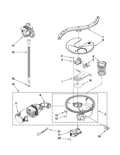 PUMP WASHARM AND MOTOR PARTS