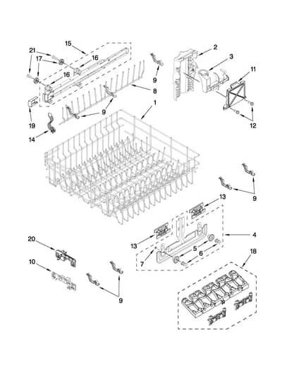 UPPER RACK AND TRACK PARTS