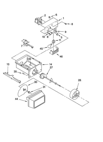 MOTOR AND ICE CONTAINER PARTS