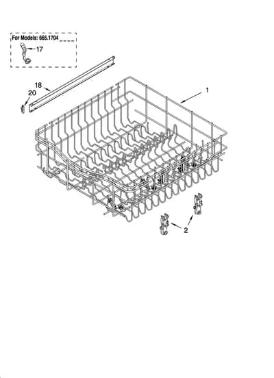 UPPER RACK AND TRACK PARTS