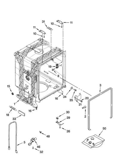 TUB AND FRAME PARTS