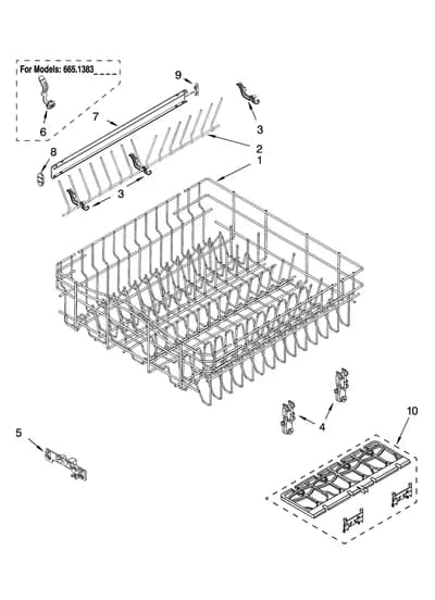 UPPER RACK AND TRACK PARTS