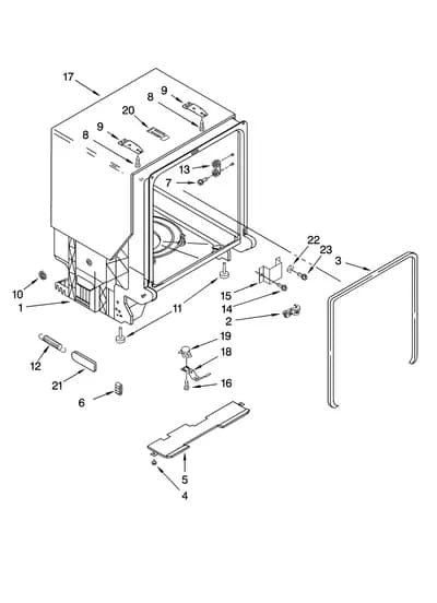 TUB AND FRAME PARTS