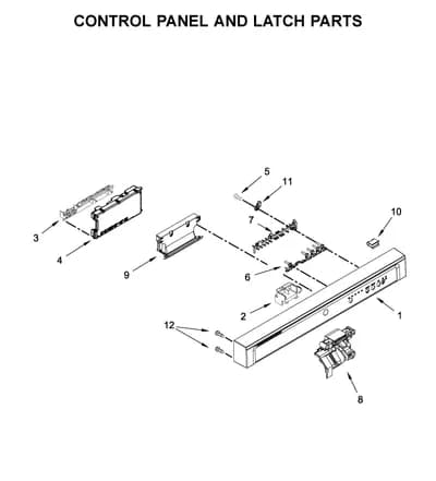 CONTROL PANEL AND LATCH PARTS
