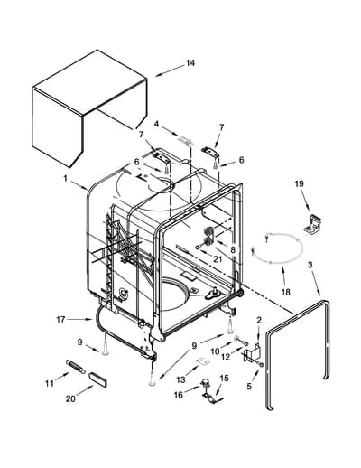 TUB AND FRAME PARTS