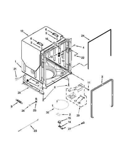 TUB AND FRAME PARTS