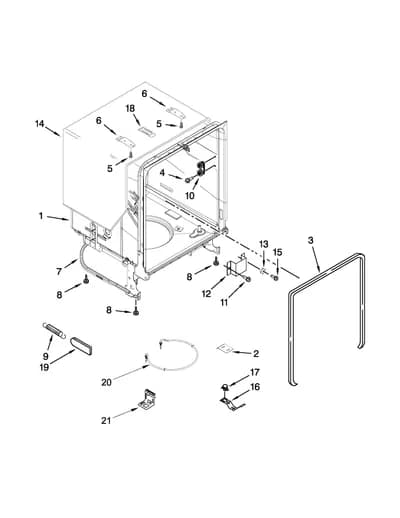 TUB AND FRAME PARTS