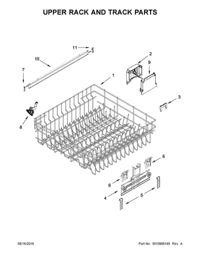 UPPER RACK AND TRACK PARTS