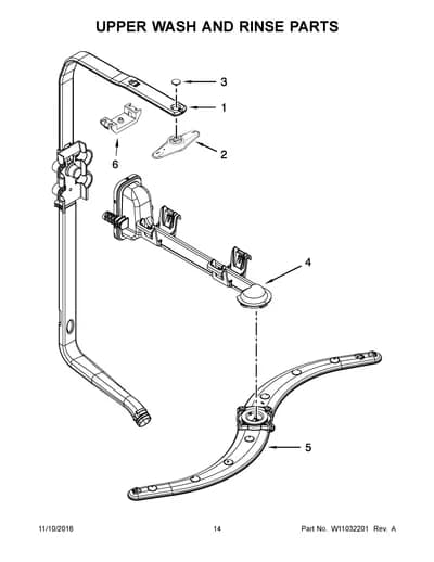 UPPER WASH AND RINSE PARTS