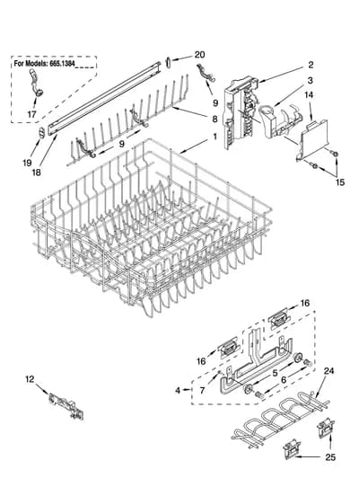 UPPER RACK AND TRACK PARTS