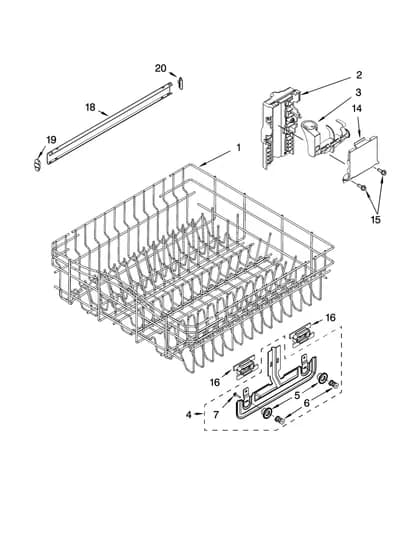 UPPER RACK AND TRACK PARTS