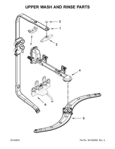 UPPER WASH AND RINSE PARTS
