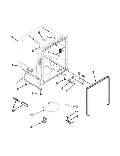 TUB AND FRAME PARTS