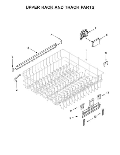 UPPER RACK AND TRACK PARTS