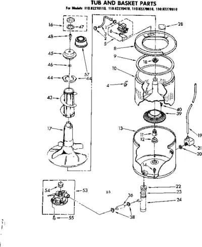 TUB AND BASKET PARTS