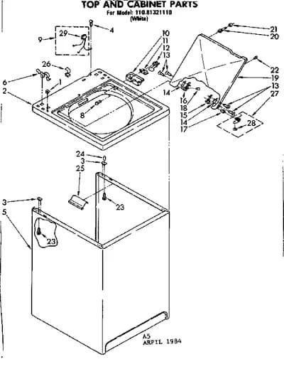 TOP AND CABINET PARTS