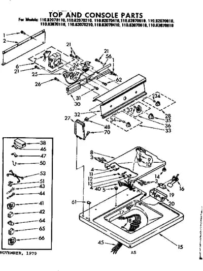 TOP AND CONSOLE PARTS