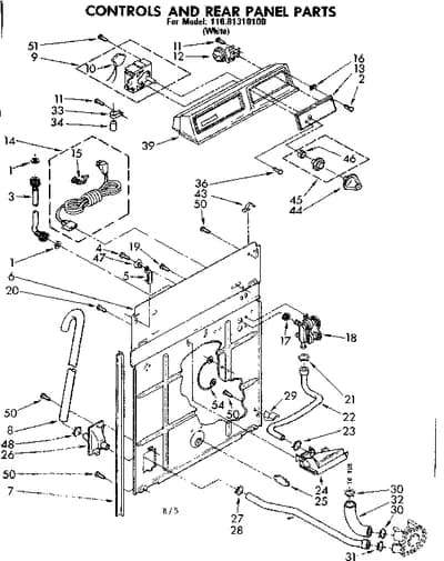 CONTROLS AND REAR PANEL PARTS
