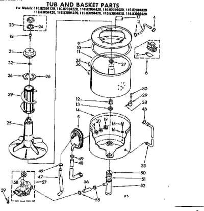 TUB AND BASKET PARTS