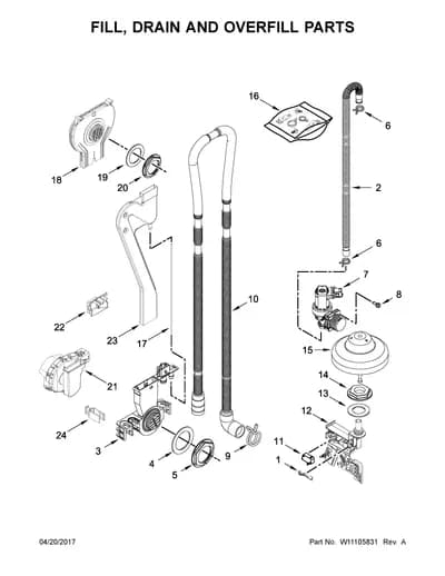 FILL, DRAIN AND OVERFILL PARTS